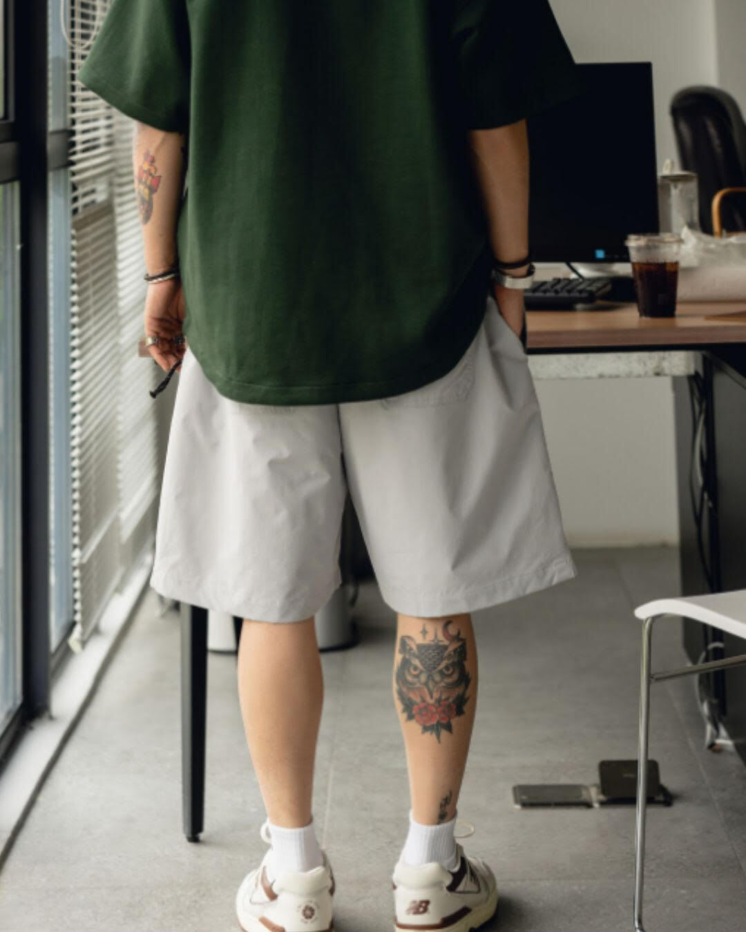 【URBANEST】テックワイドスーパーバギーショートパンツ 5color UN0078