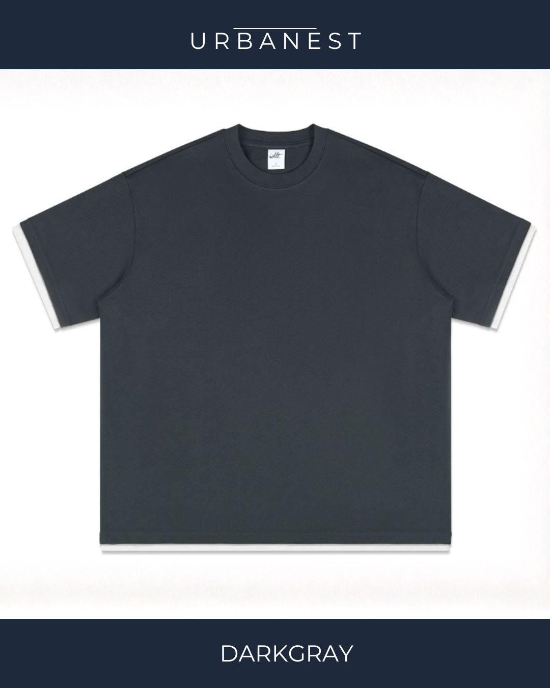 【URBANEST】【1着￥5490】【お得なSET商品】フェイクレイヤードクルーネックTシャツ 5color UN0071