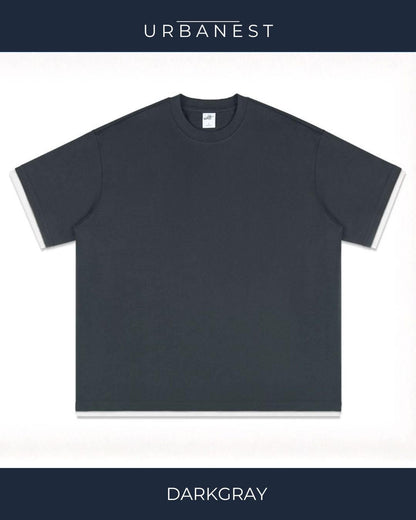 【URBANEST】【1着￥5490】【お得なSET商品】フェイクレイヤードクルーネックTシャツ 5color UN0071