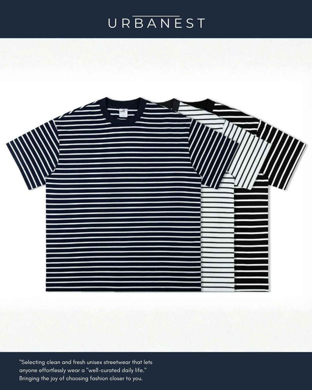 【URBANEST】【1着￥4990】【お得なSET商品】クルーネックボーダーTシャツ 3color UN0069