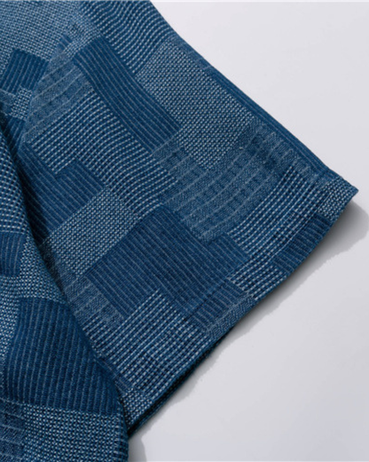 【URBANEST】ミックスパターンハーフスリーブシャツ 2color UN0104