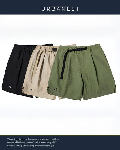 【URBANEST】ウェビングベルト付きアウトドアハーフパンツ 3color UN0099