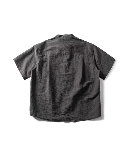 【URBANEST】スタンドカラーリネンブレンドシャツ 2color UN0035