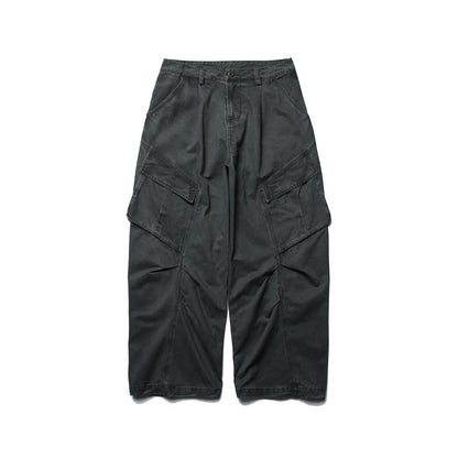 【URBANEST】wide silhouette 3D cargo pants 3color 【UN0240】