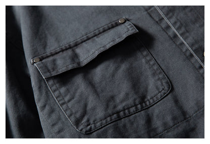 【URBANEST】corduroy collar canvas chore jacket 1color 【UN0242】