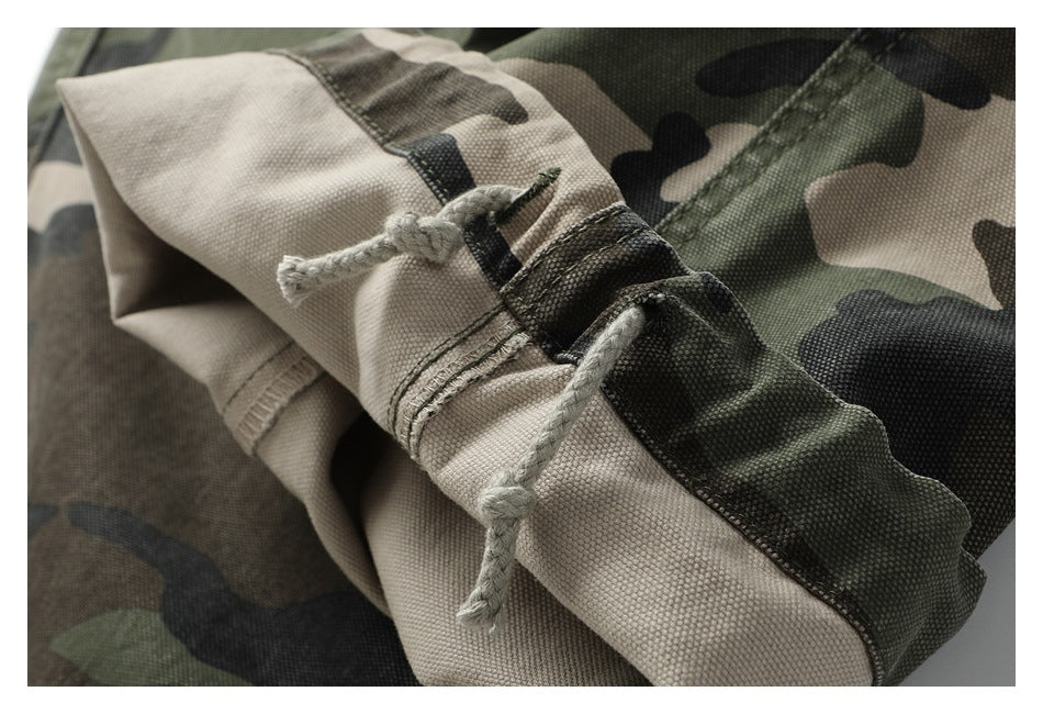 【URBANEST】camo knee tuck wide cargo easy pants 3color 【UN0243】