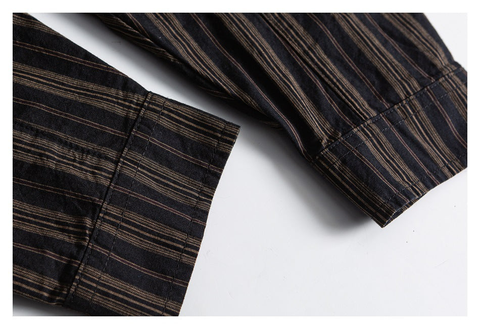 【URBANEST】striped long sleeve casual shirt 3color 【UN0213】