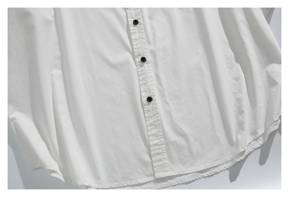 【URBANEST】embroidered chest short sleeve shirt 2color 【UN0204】