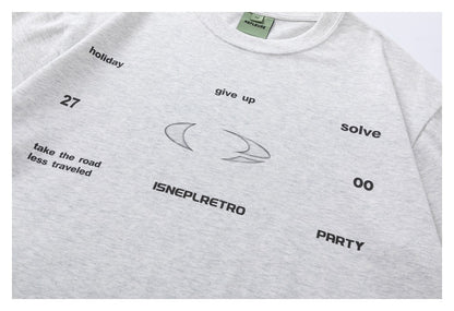 【URBANEST】タイポグラフィックルーズショートスリーブTシャツ 1color 【UN0191】