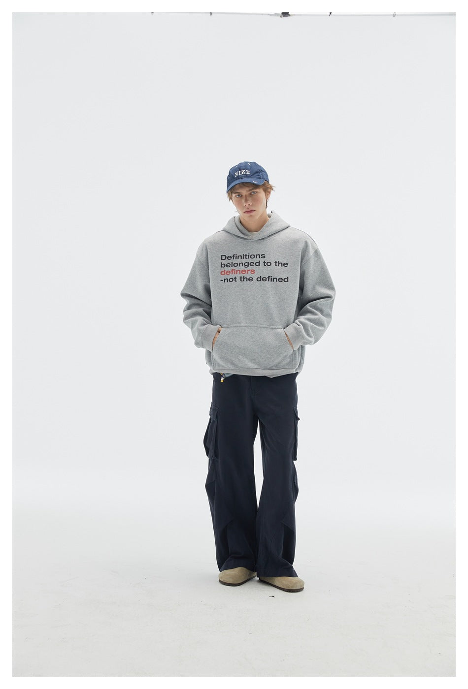 【URBANEST】letter printed loose pullover hoodie 2color 【UN0233】