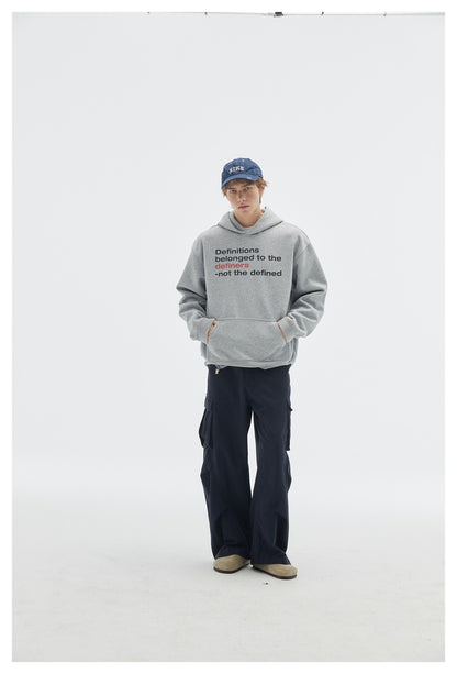 【URBANEST】letter printed loose pullover hoodie 2color 【UN0233】