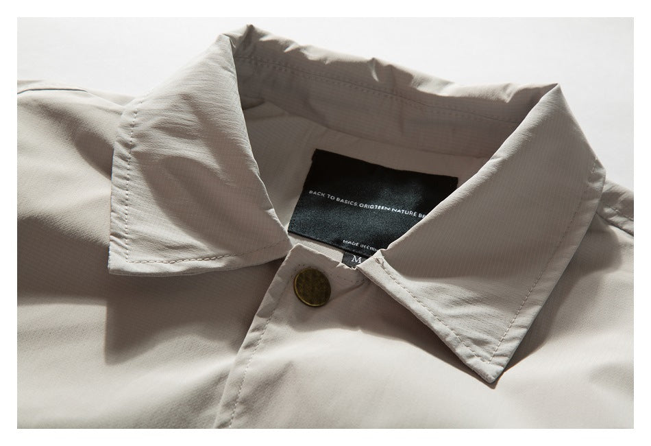 【URBANEST】drawstring hem loose coach jacket 4color 【UN0238】