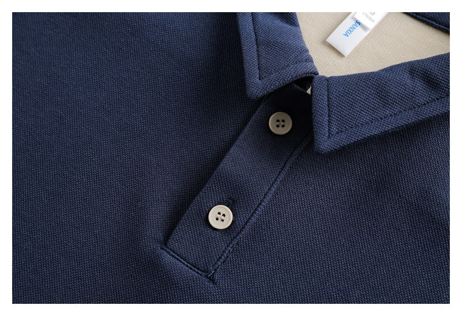 【URBANEST】カラーブロックラグランスリーブ半袖ポロシャツ 2color 【UN0186】