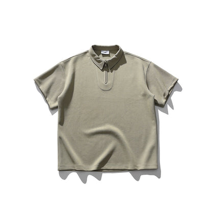 【URBANEST】half zip polo casual shirt 2color 【UN0205】