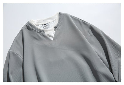【URBANEST】ワッフルレイヤードキーネックロンT 3color 【UN0188】