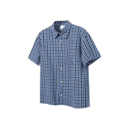 【URBANEST】plaid short sleeve casual shirt 1color 【UN0192】