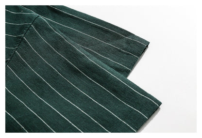 【URBANEST】pinstripe pocket short sleeve shirt 3color 【UN0218】