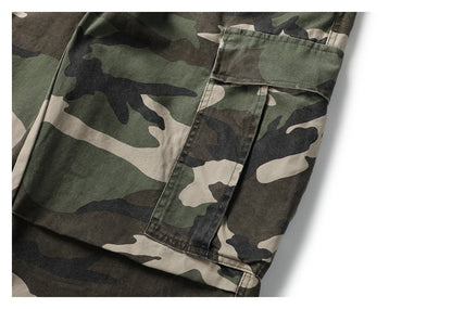 【URBANEST】camo knee tuck wide cargo easy pants 3color 【UN0243】