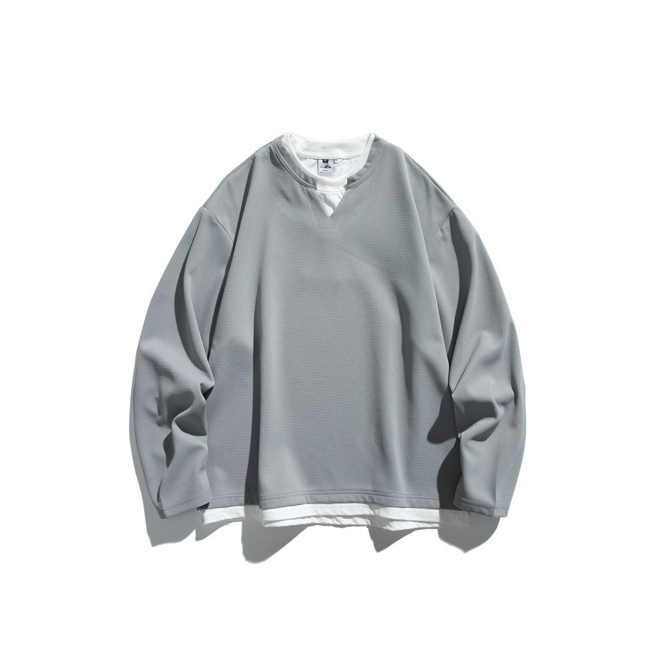 【URBANEST】ワッフルレイヤードキーネックロンT 3color 【UN0188】