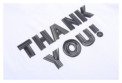 【URBANEST】thank you print casual t-shirt 3color 【UN0199】