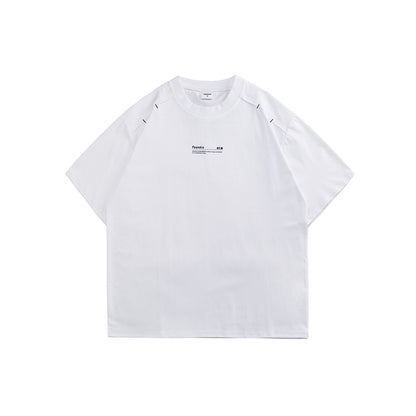 【URBANEST】minimal chest print relaxed t-shirt 2color 【UN0195】