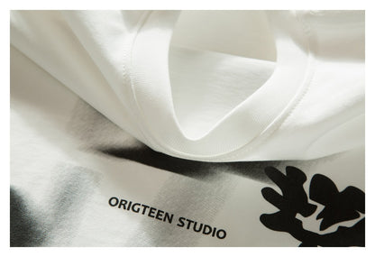 【URBANEST】flower graphic print casual t-shirt 2color 【UN0194】