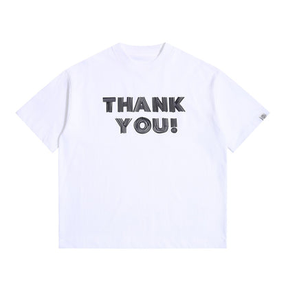 【URBANEST】thank you print casual t-shirt 3color 【UN0199】