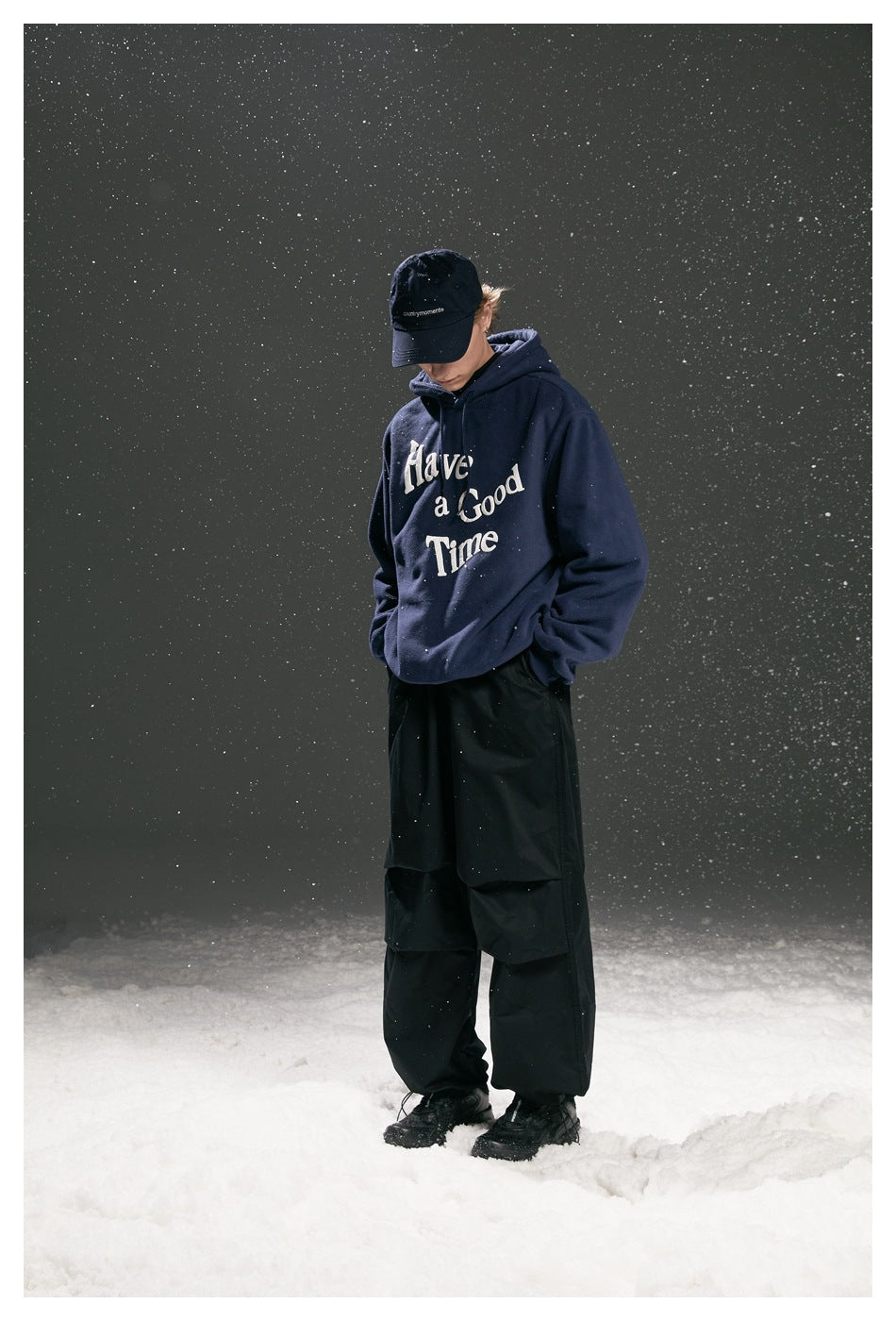 【URBANEST】letter printed fleece pullover hoodie 1color 【UN0229】