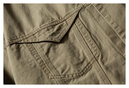 【URBANEST】leather collar canvas denim jacket 2color 【UN0247】