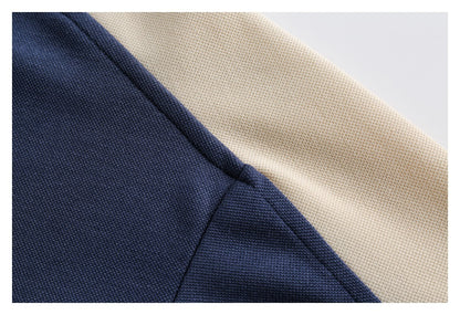 【URBANEST】カラーブロックラグランスリーブ半袖ポロシャツ 2color 【UN0186】