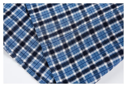 【URBANEST】plaid short sleeve casual shirt 1color 【UN0192】