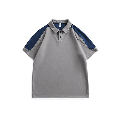 【URBANEST】カラーブロックラグランスリーブ半袖ポロシャツ 2color 【UN0186】