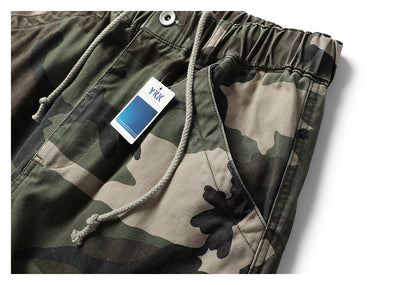 【URBANEST】camo knee tuck wide cargo easy pants 3color 【UN0243】
