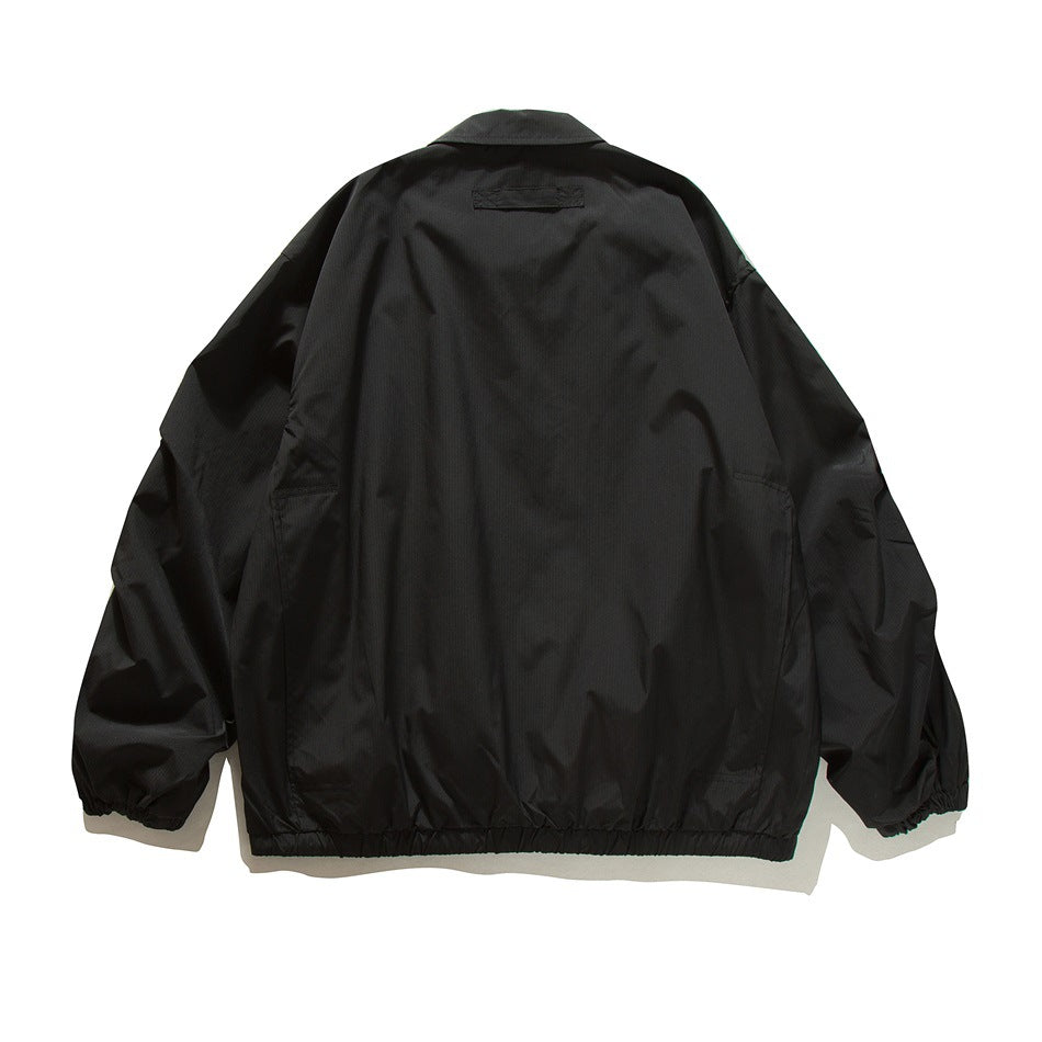【URBANEST】drawstring hem loose coach jacket 4color 【UN0238】