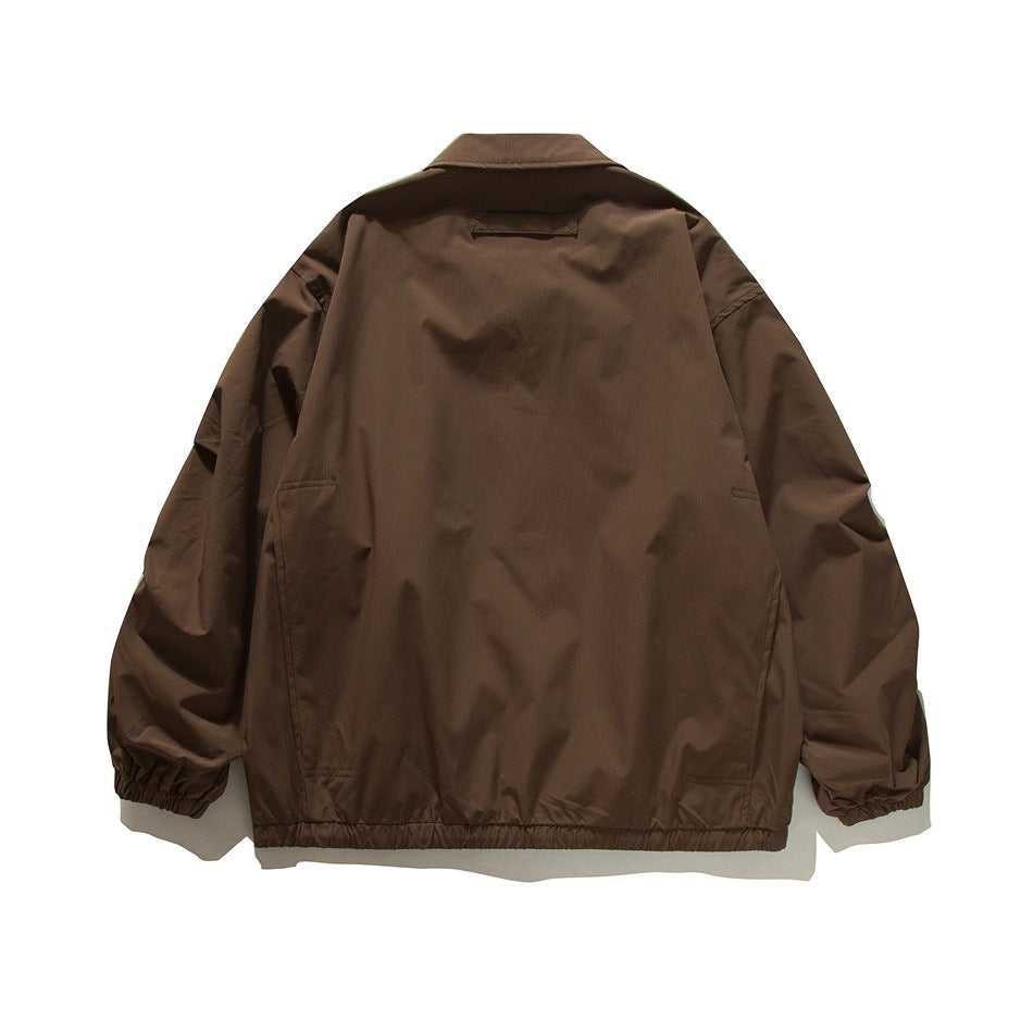 【URBANEST】drawstring hem loose coach jacket 4color 【UN0238】