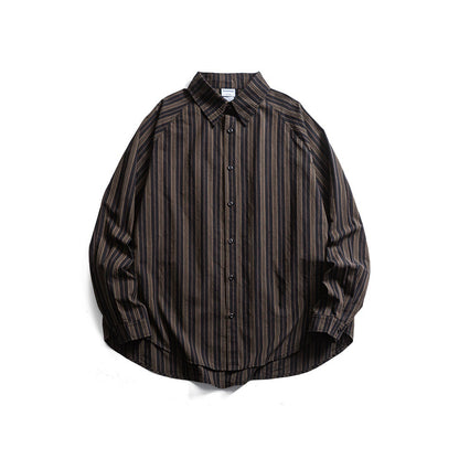 【URBANEST】striped long sleeve casual shirt 3color 【UN0213】
