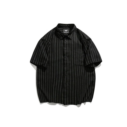 【URBANEST】pinstripe pocket short sleeve shirt 3color 【UN0218】