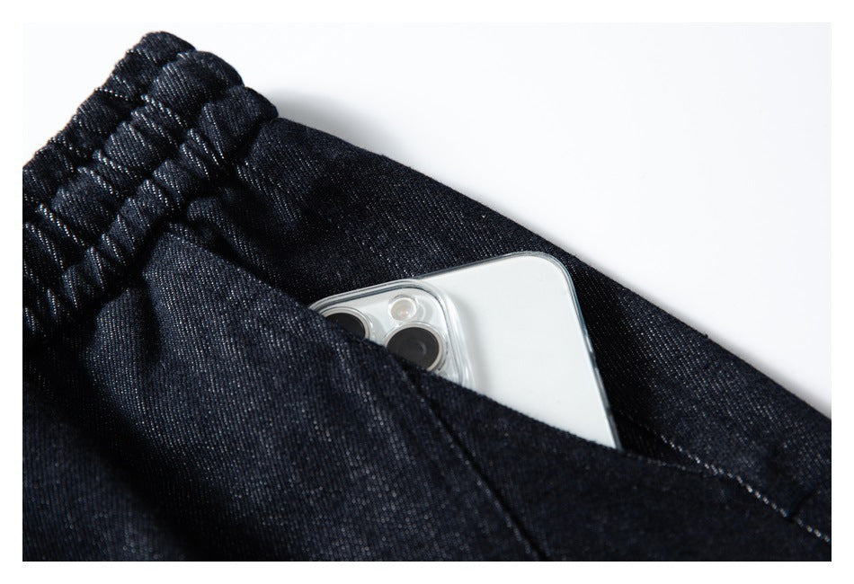 【URBANEST】curved seam loose fit denim pants 1color 【UN0223】