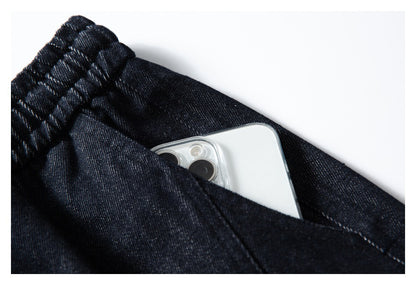 【URBANEST】curved seam loose fit denim pants 1color 【UN0223】