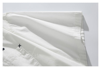 【URBANEST】embroidered chest short sleeve shirt 2color 【UN0204】