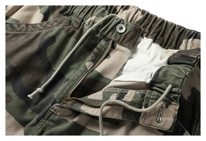 【URBANEST】camo knee tuck wide cargo easy pants 3color 【UN0243】