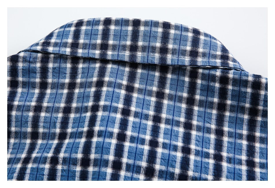 【URBANEST】plaid short sleeve casual shirt 1color 【UN0192】