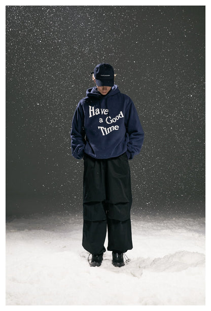 【URBANEST】letter printed fleece pullover hoodie 1color 【UN0229】