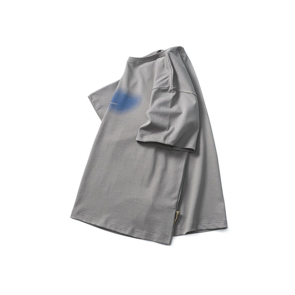 【URBANEST】ニュアンスブラープリントクルーネックTシャツ 1color 【UN0185】