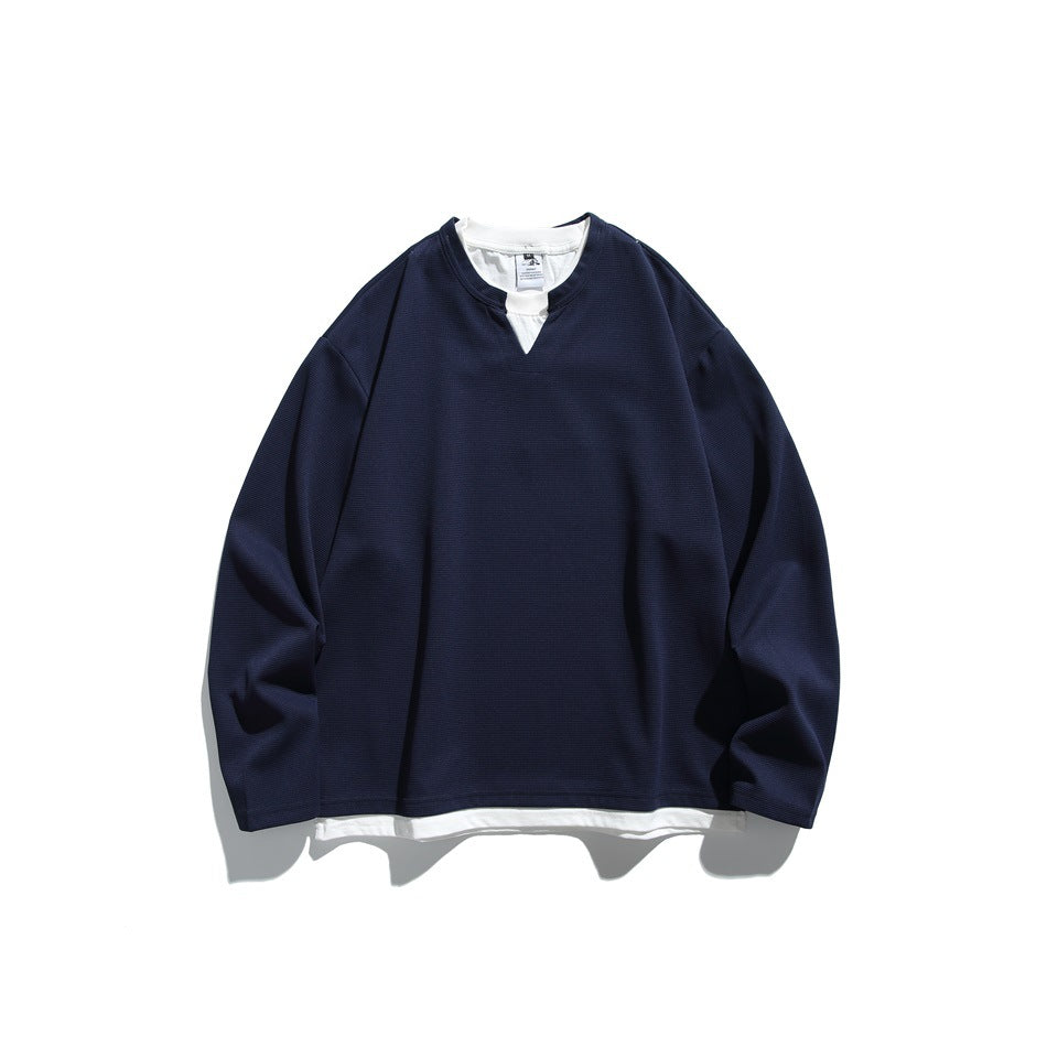【URBANEST】ワッフルレイヤードキーネックロンT 3color 【UN0188】