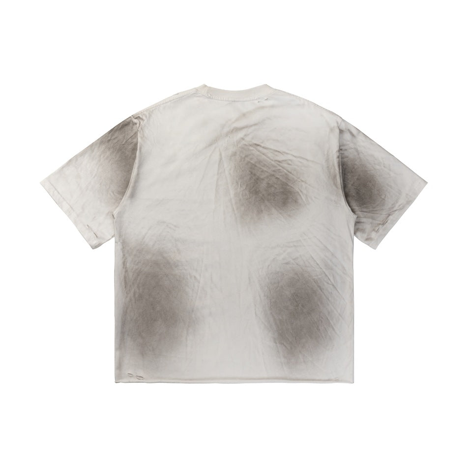 【URBANEST】vintage distressed wash casual t-shirt 1color 【UN0206】