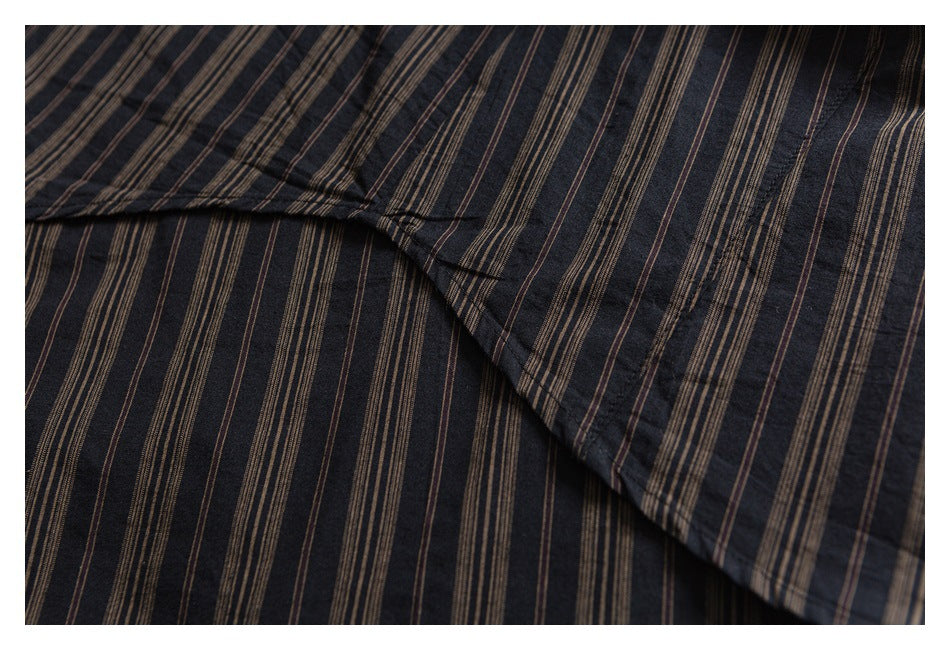 【URBANEST】striped long sleeve casual shirt 3color 【UN0213】