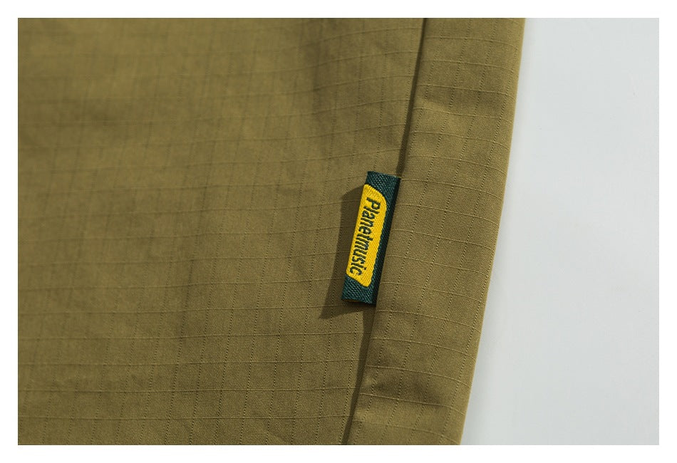 【URBANEST】drawstring storm flap long sleeve shirt 3color 【UN0232】