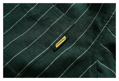 【URBANEST】pinstripe pocket short sleeve shirt 3color 【UN0218】