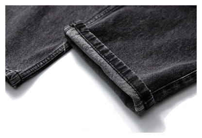 【URBANEST】washed black denim cargo pants 1color 【UN0239】